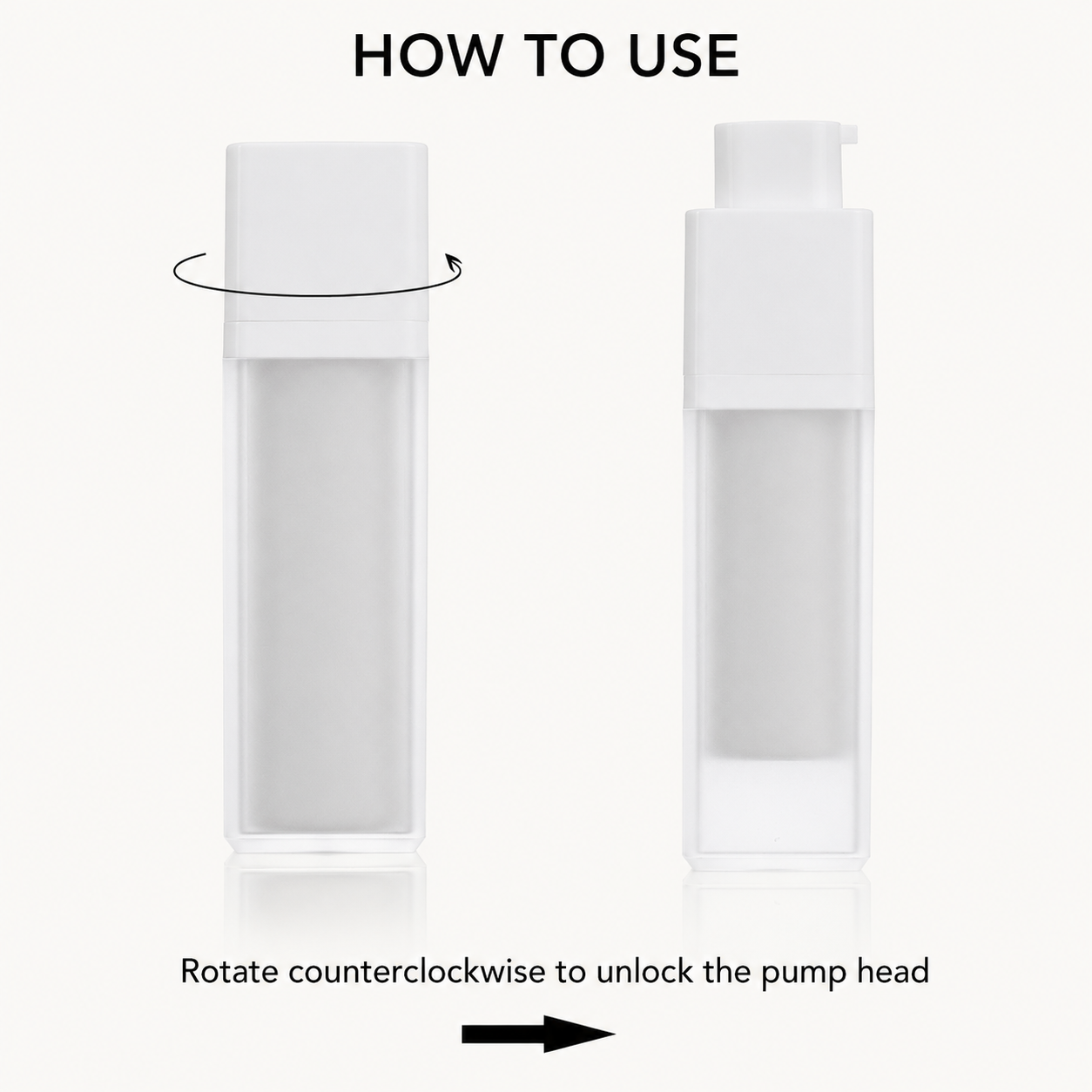 Custom Square AS Airless Pump Bottle – 15ml / 30ml / 50ml - Image 8