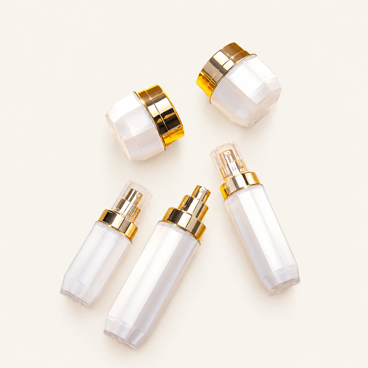 Custom PS Double-Wall Skincare Packaging Set – Cream Jars & Lotion Bottles - Image 3