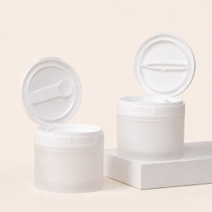 Custom PP Wide-Mouth Cosmetic Jar with Spoon or Tweezers – 50g to 150g