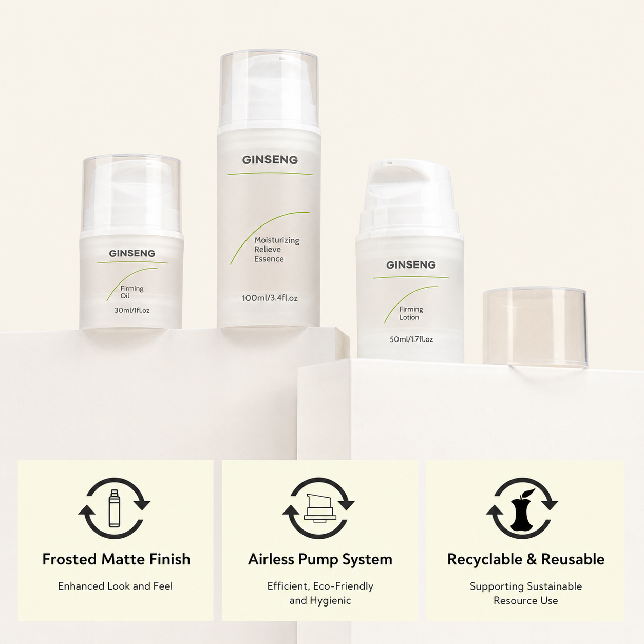 Custom PP Snap-On Airless Pump Bottle – 30ml, 50ml & 100ml - Image 13