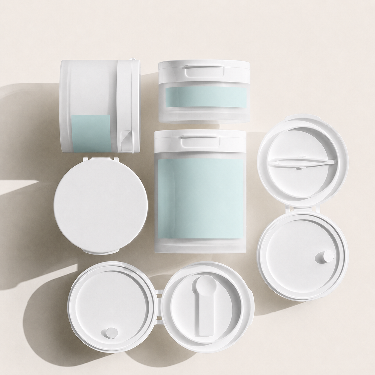 Custom PP Wide-Mouth Cosmetic Jar with Spoon or Tweezers – 50g to 150g - Image 3