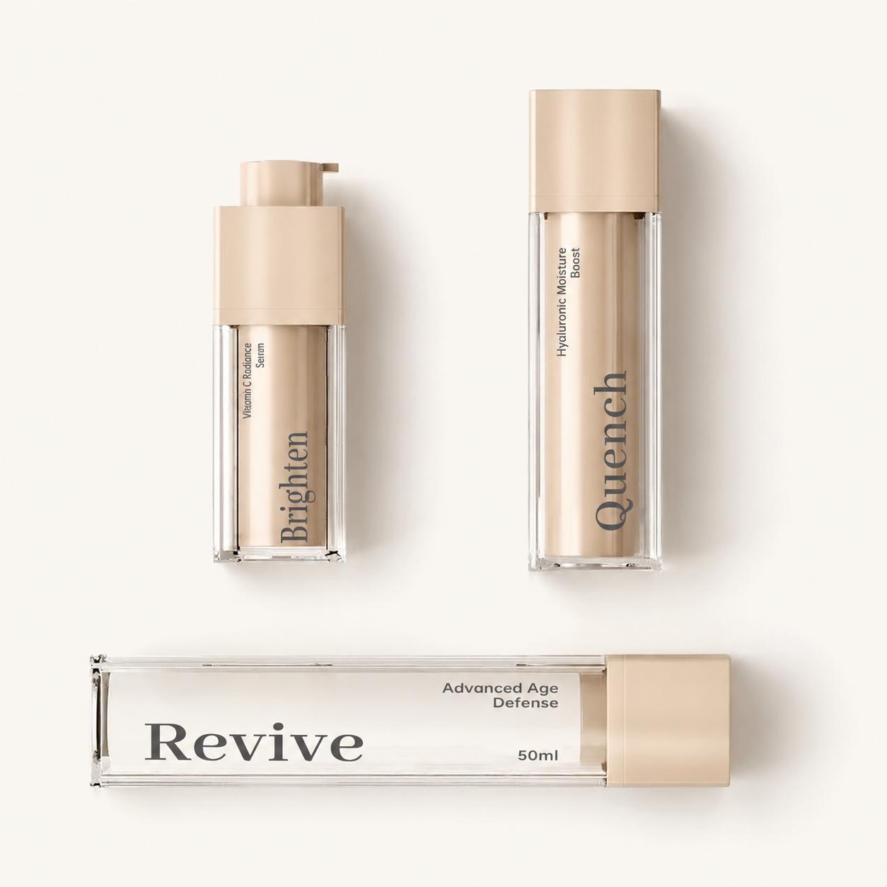 Custom Square AS Airless Pump Bottle – 15ml / 30ml / 50ml - Image 3