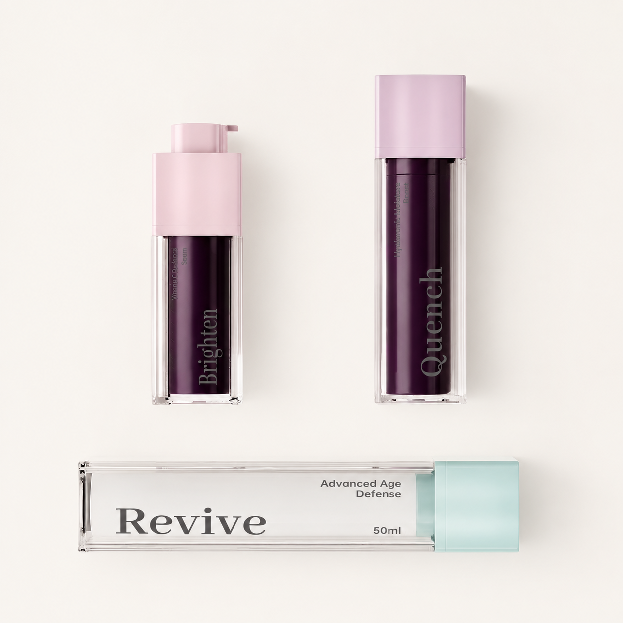 Custom Square AS Airless Pump Bottle – 15ml / 30ml / 50ml - Image 2