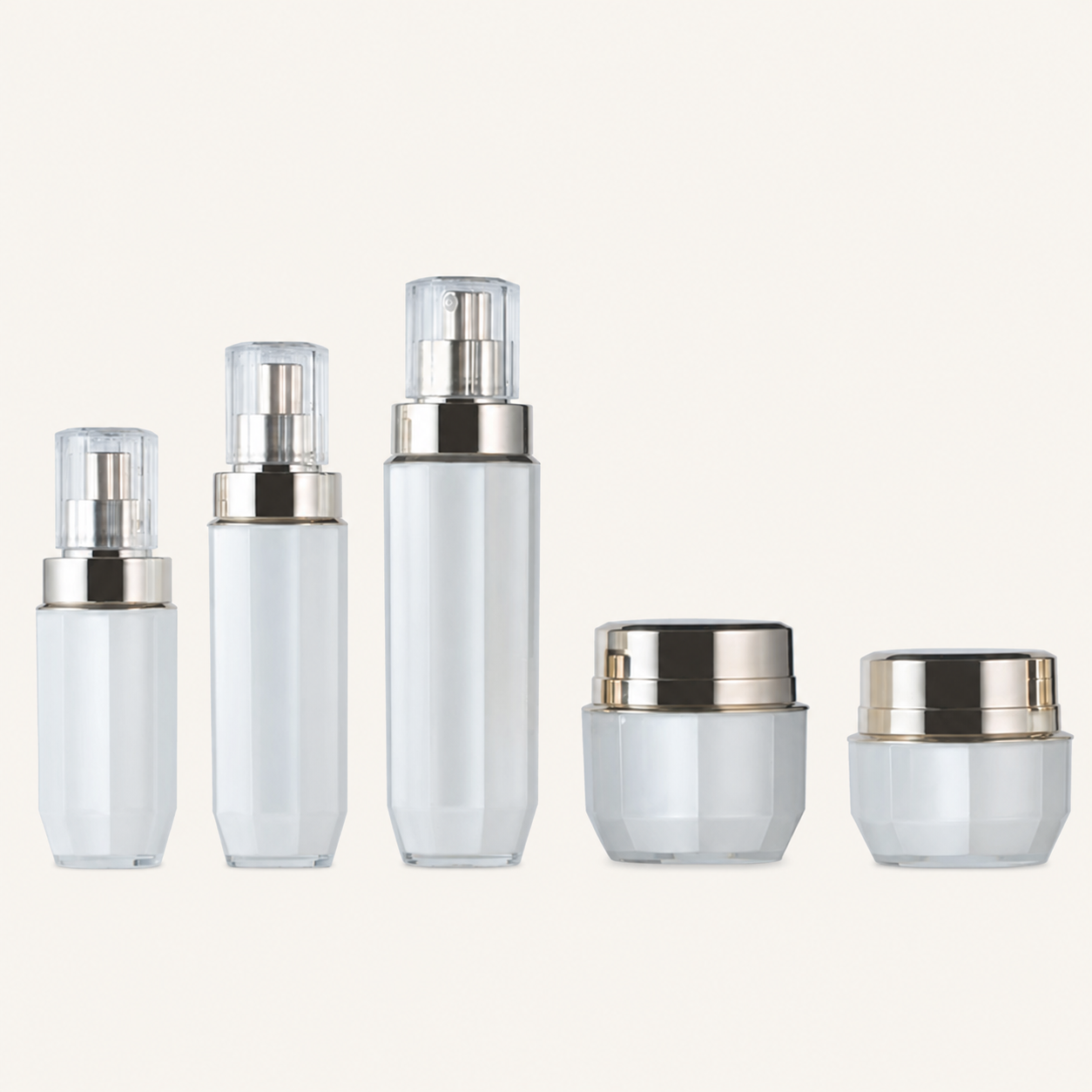 Custom PS Double-Wall Skincare Packaging Set – Cream Jars & Lotion Bottles - Image 5