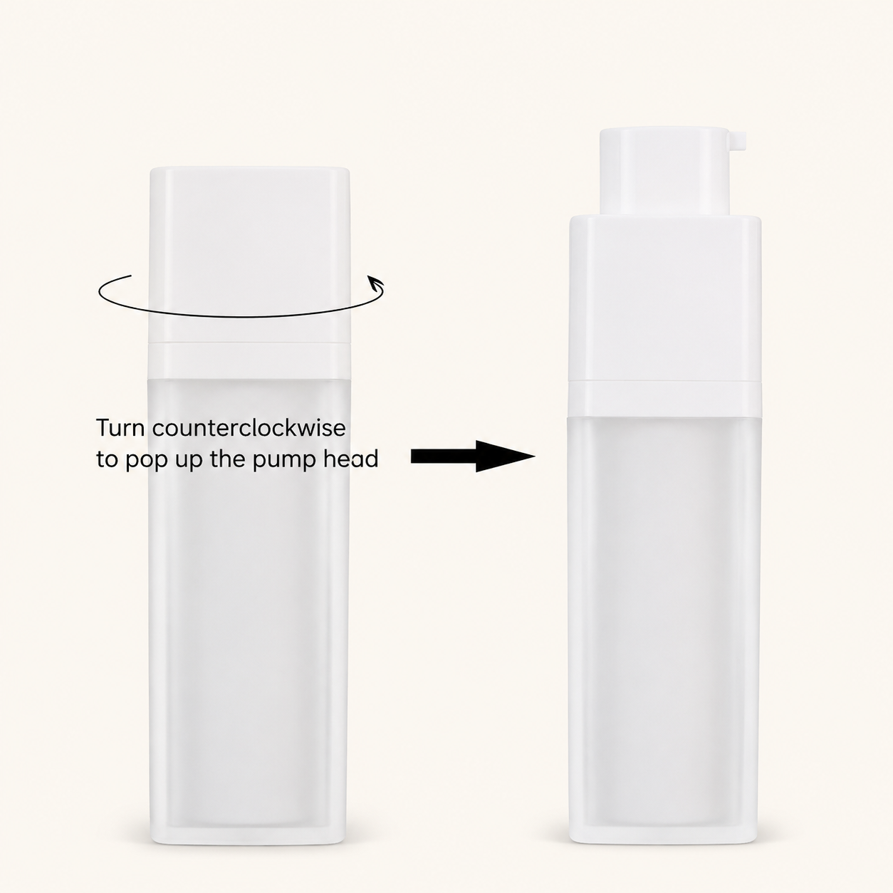 Custom Square AS Airless Pump Bottle – 15ml / 30ml / 50ml - Image 7